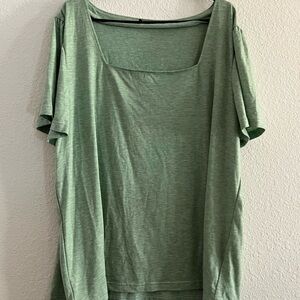 Elegant Sage Green Short Sleeve Top